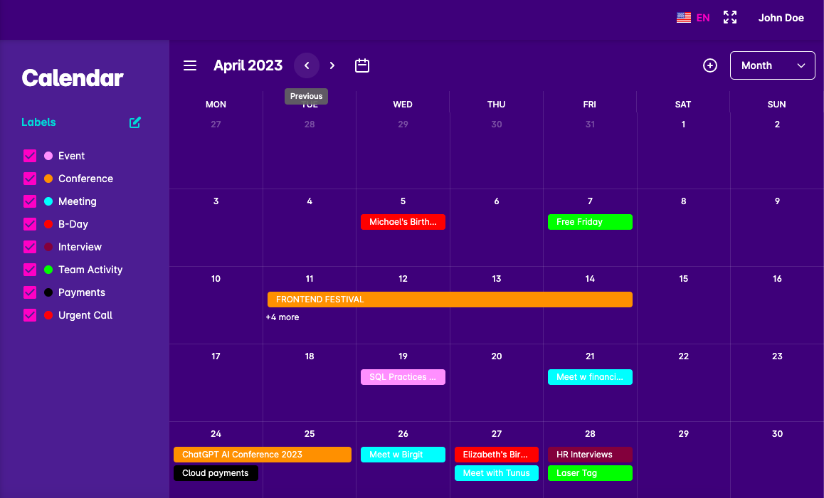 Calendar